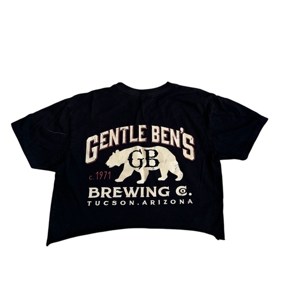 Next Level Apparel Tops - Next Level Apparel black short sleeved crop top "Gentle Ben's Brewing Co." S.